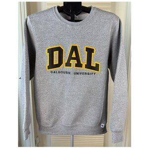 Dalhousie University Russell Athletic M Crewneck Sweatshirt Grey Varsity Unisex